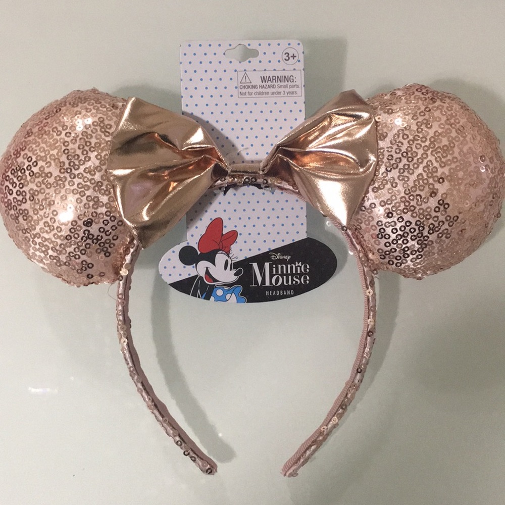 Girls Rose gold Minnie ears